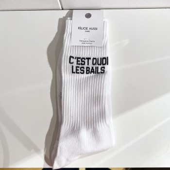 Chaussettes blanches C'est quoi les bails Félicie aussi 36-40