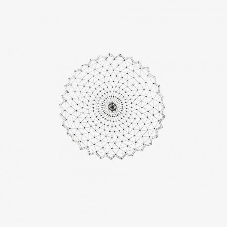 Décoration murale de cercles en métal blanc 140x90x10 cm