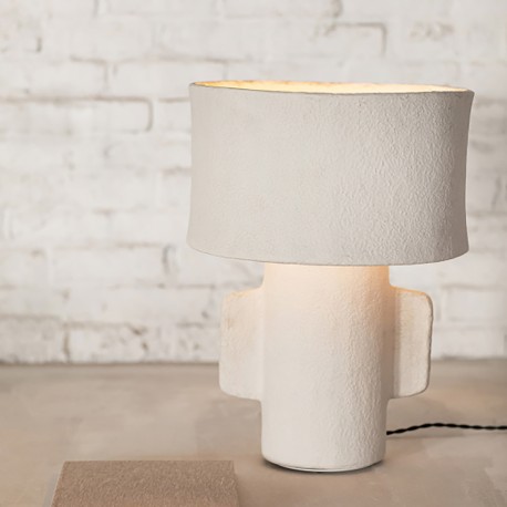 Paper mache outlet lamp base